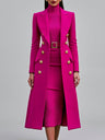 Isabella - Women's Tailored Coat & Ribbed Dress Set