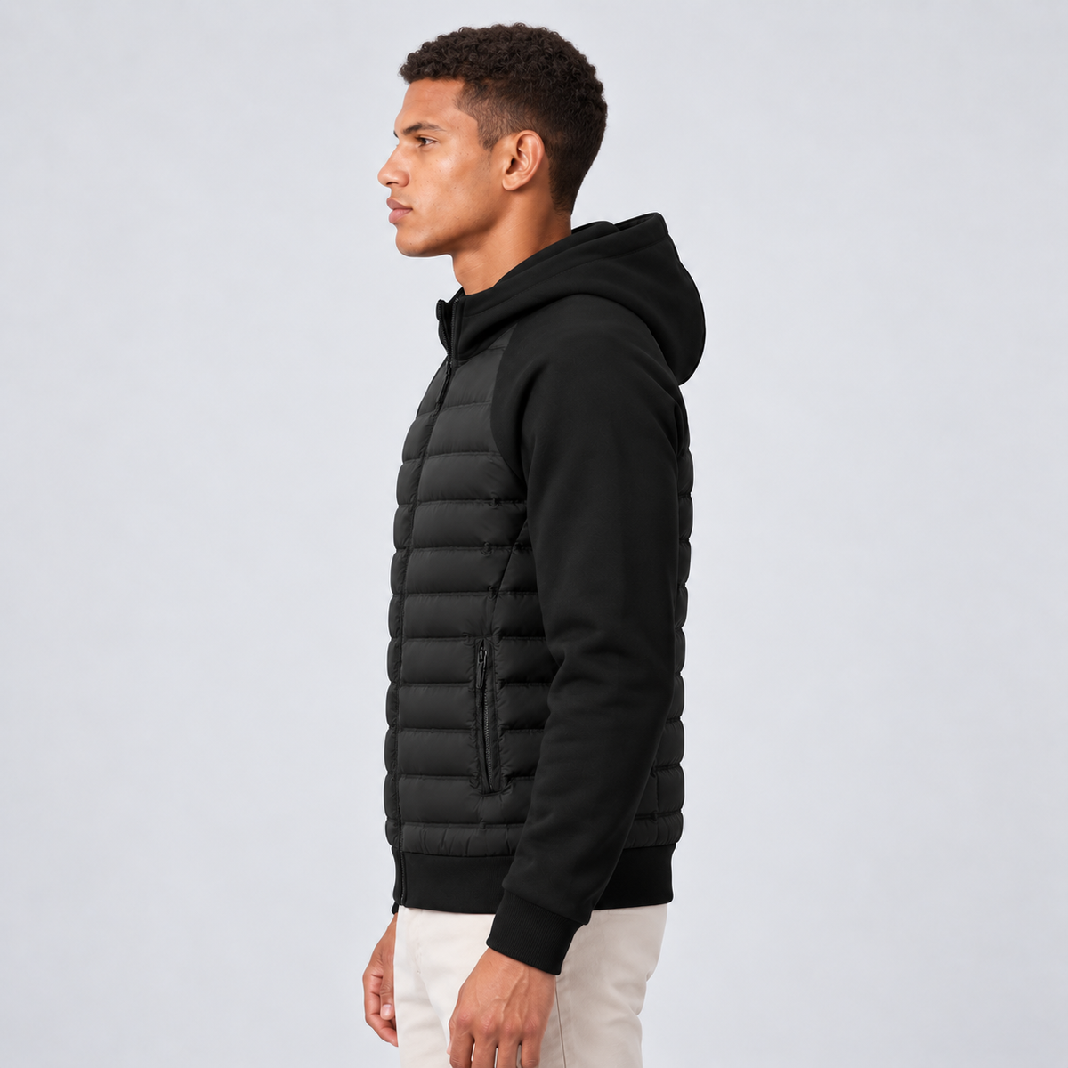 Men's Hooded Quilted Puffer Jacket