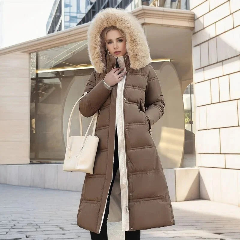 Winter Parka with Faux Fur Hood