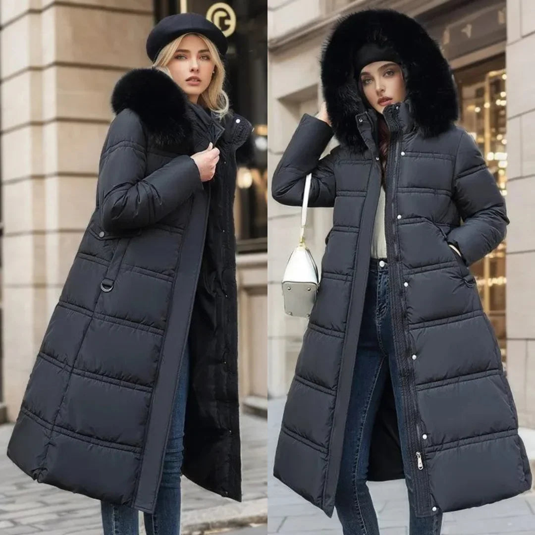 Winter Parka with Faux Fur Hood